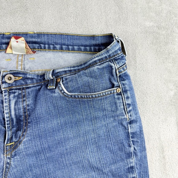 Lucky Brand Jeans Shorts 12/31 Blue Denim Sundown Skinny Bermuda 90s Y2K USA - Picture 9 of 16